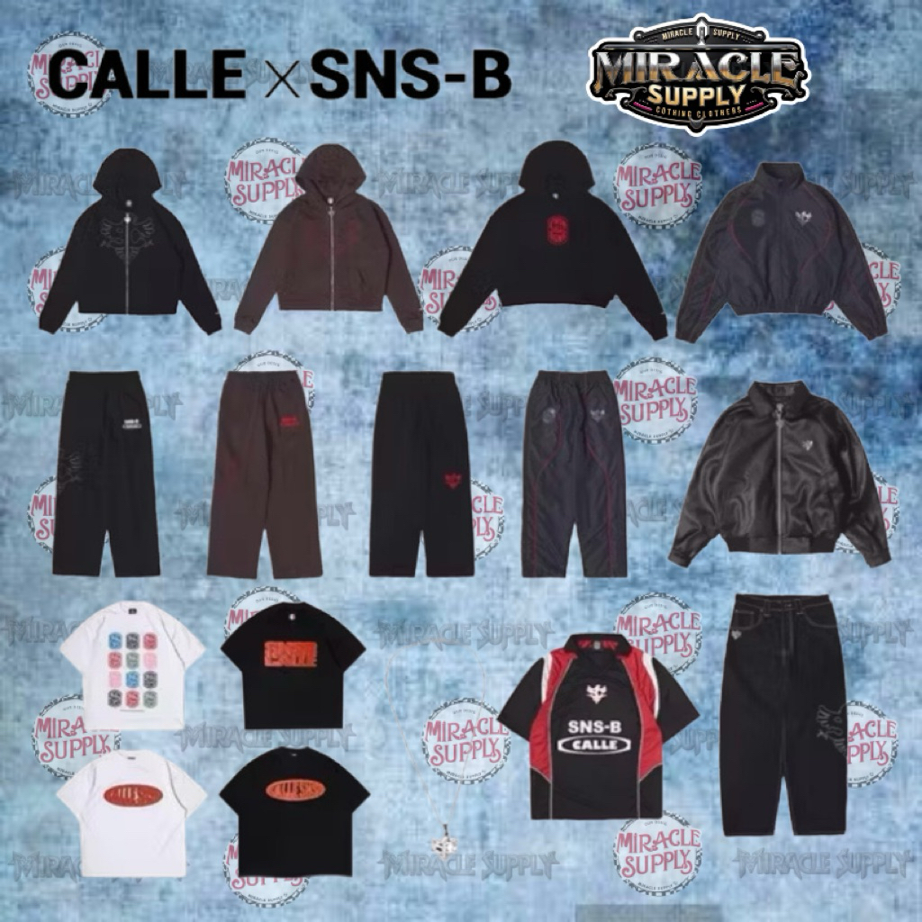 CALLE x SNS-B WORLD [Calle-de-larache x SNSB] 100% ORIGINAL | Track Pants | Track Top | Raw Denim | 