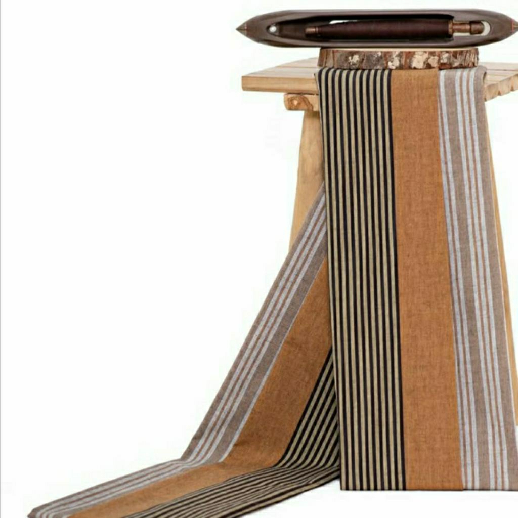 Kain Lurik Kombinasi Coklat / Kain Tenun Lurik Gradasi Coklat