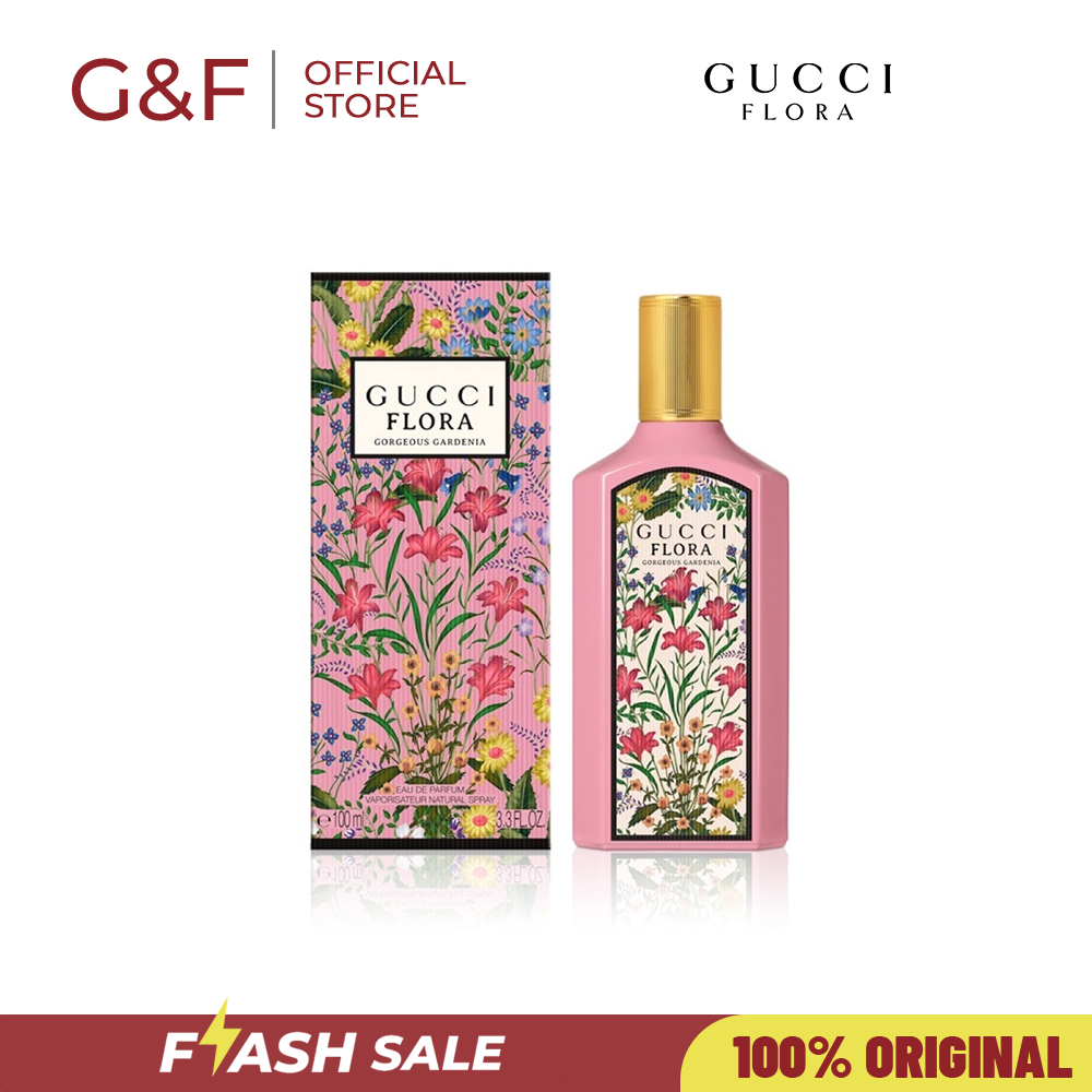 100% Original -Parfum Wanita Gucci Flora Gorgeous Cardenia Pink FLOWER NEW Eau De Parfum EDP 100ml