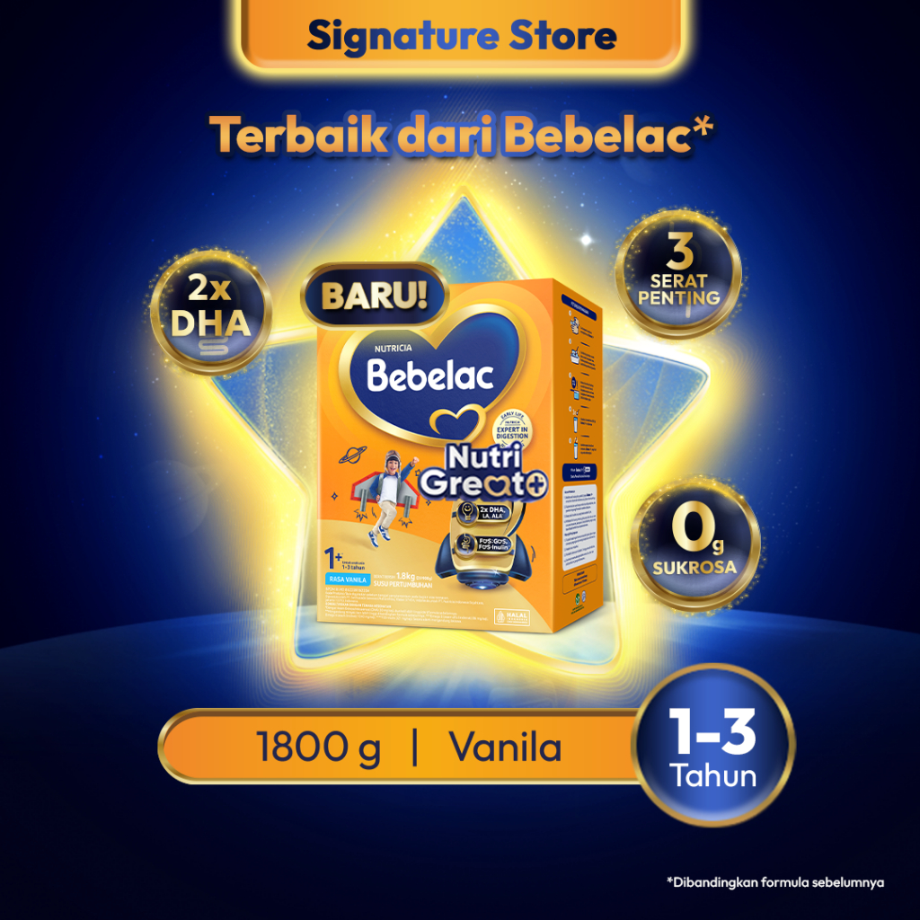 BEBELAC 1+ 1800g - Susu Pertumbuhan Anak Usia 1 - 3 Tahun