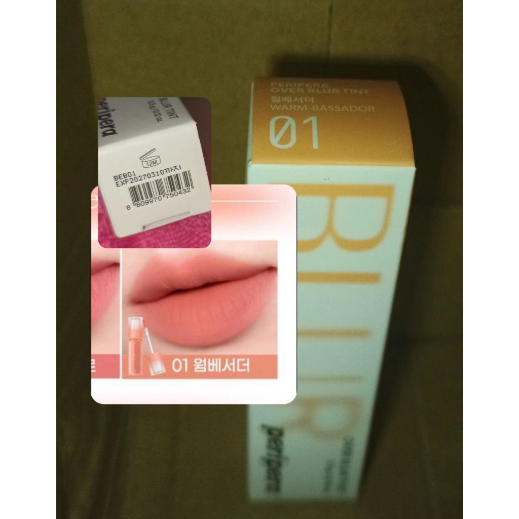 wts pl preloved peripera over blur tint 01 warmbassador