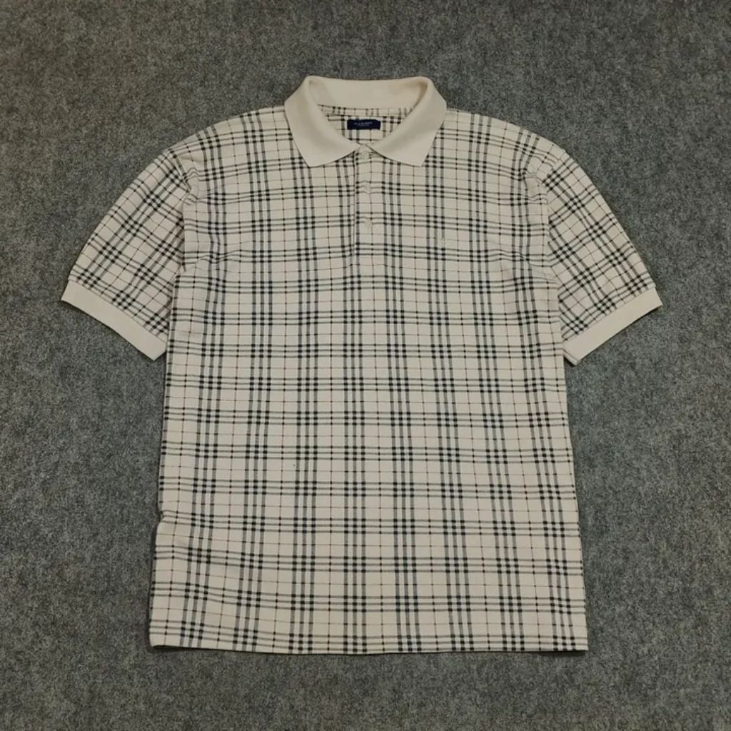 polo shirt  pria lengan pendek Nova check size XL second