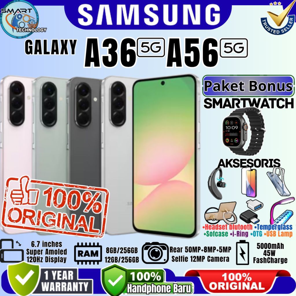 Hp Samsung Galaxy A56 5G | A36 5G [ 12/256GB - 8/256GB ] Awesome Intelligence Baru Garansi Resmi 100
