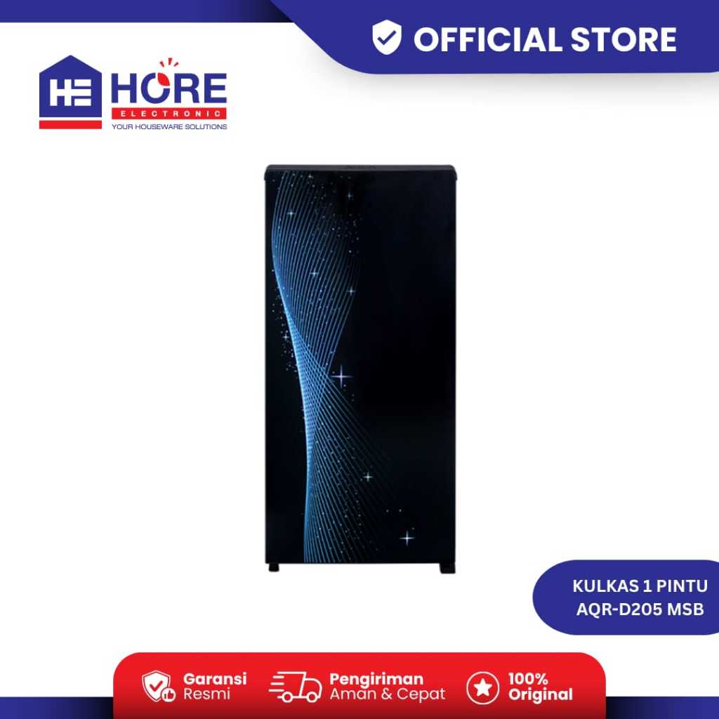 LEMARI ES AQUA AQR D205MSB / KULKAS AQUA 1 PINTU AQR D205MSB / AQUA AQR D205MSB