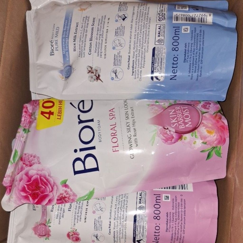 biore sabun mandi cair 800ml