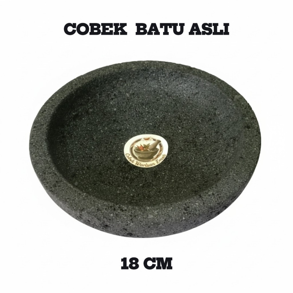 Cobek Batu Asli 18 cm Cobek Batu Asli 100% Original Cobek Batu Gunung Merapi