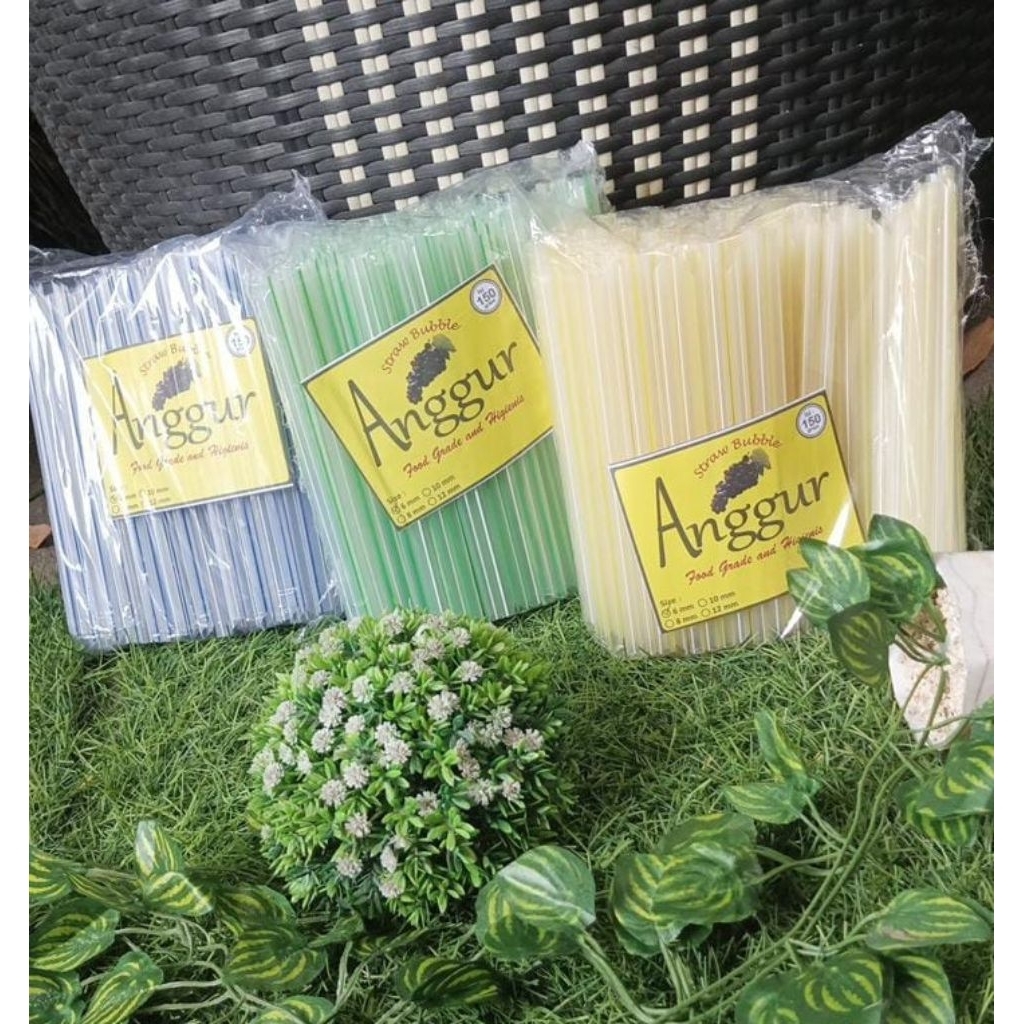 (1Pack) Sedotan Bubble 8mm/Sedotan Boba Salur Bening/