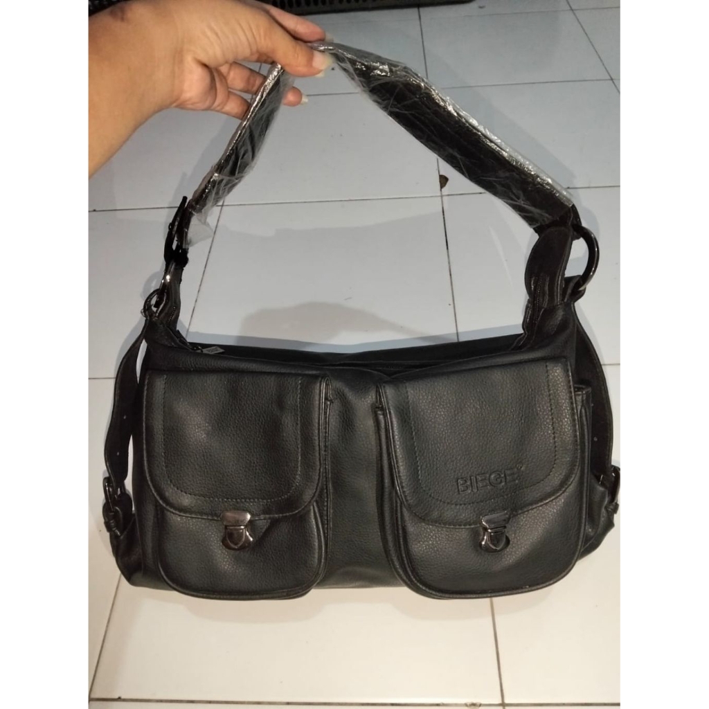Cuci Gudang/Tas Biege Black/Tas Branded