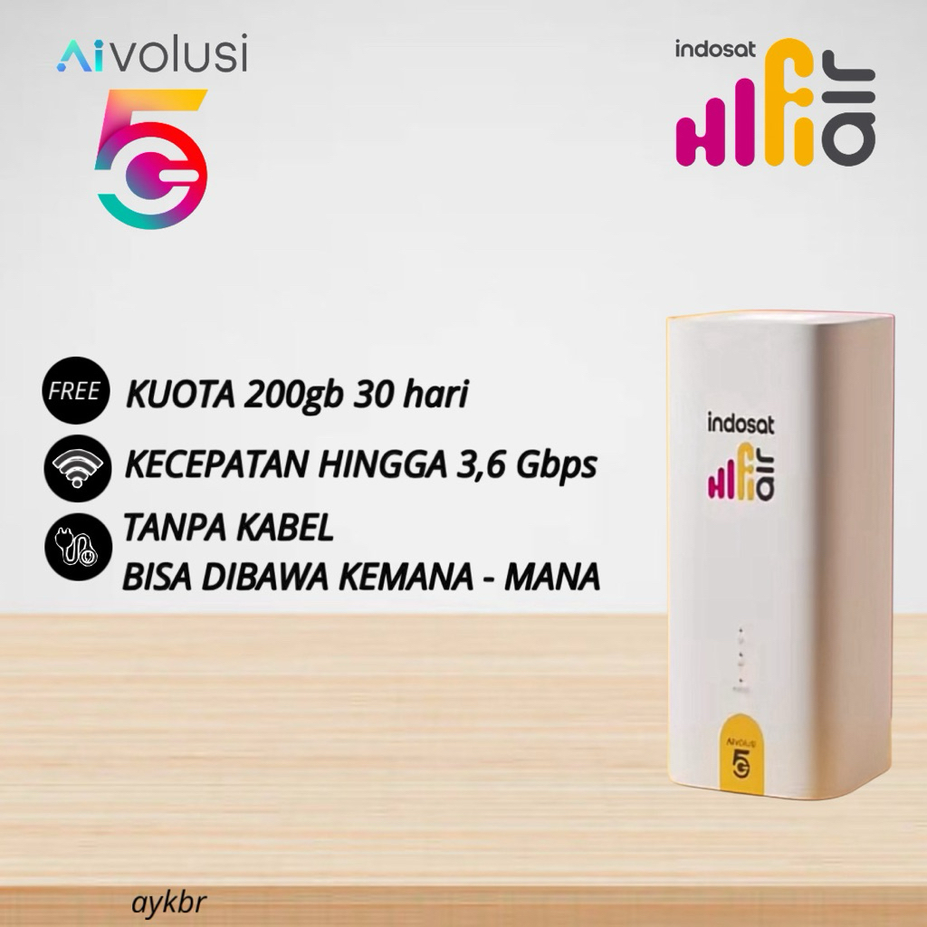 Indosat HiFi Air 5G H2 Speed FREE 200Gb