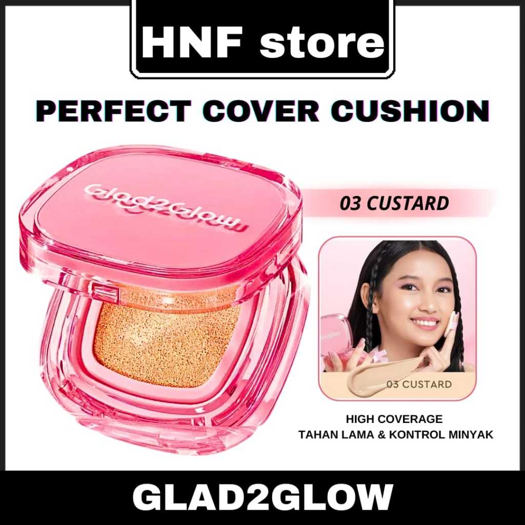GLAD2GLOW PERFECT COVER CUSHION 03 CUSTARD | Cushion G2g Shade 03 CUSTARD