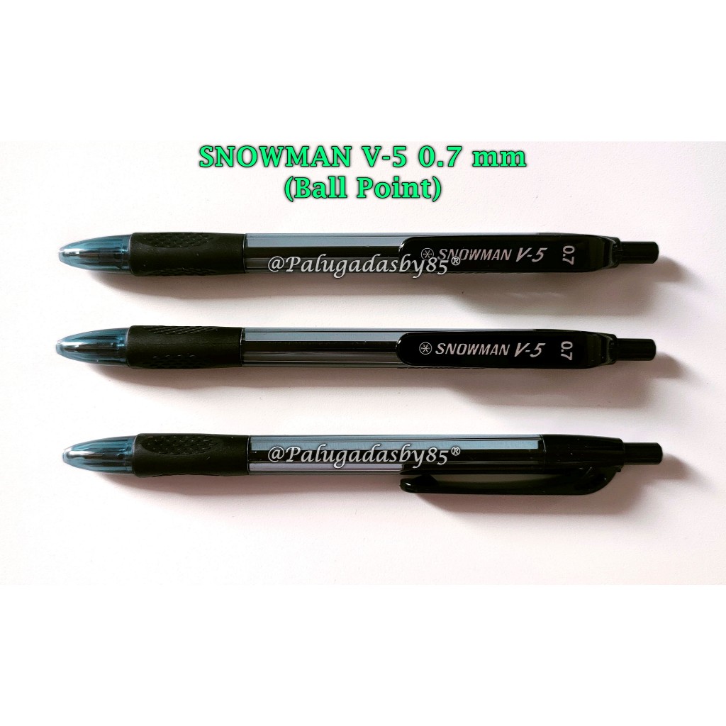 (1 Biji) Bolpen SNOWMAN V-5 0.7 Ball Pen / Pulpen SNOWMAN V-5 / Ball Point SNOWMAN V-5 V5 (1 Biji)