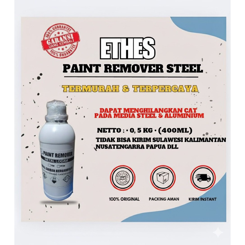 remover ethes | paint remover | perontok cat |penghilang cat| penghapus cat| untuk matrial steel dan