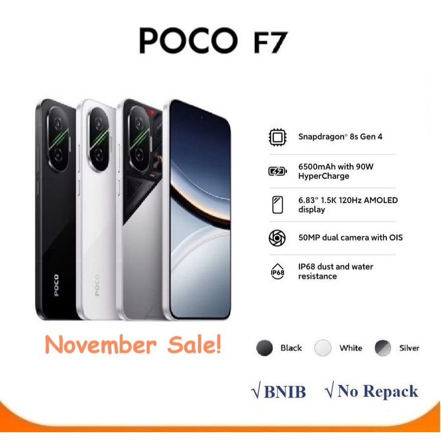 Poco F7 5G 12/512GB Garansi Resmi