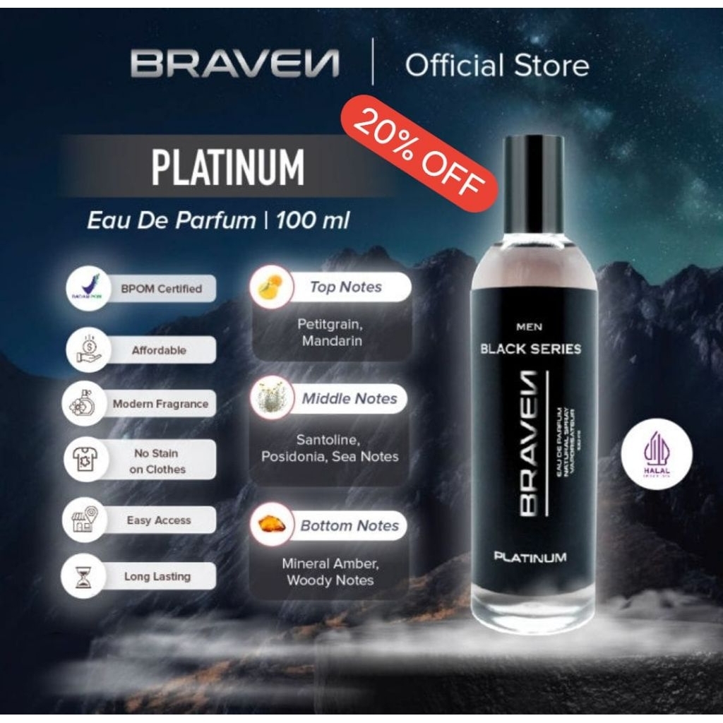 BRAVEN MEN BLACK SERIES PARFUM 100ML - PARFUM BRAVEN MEN