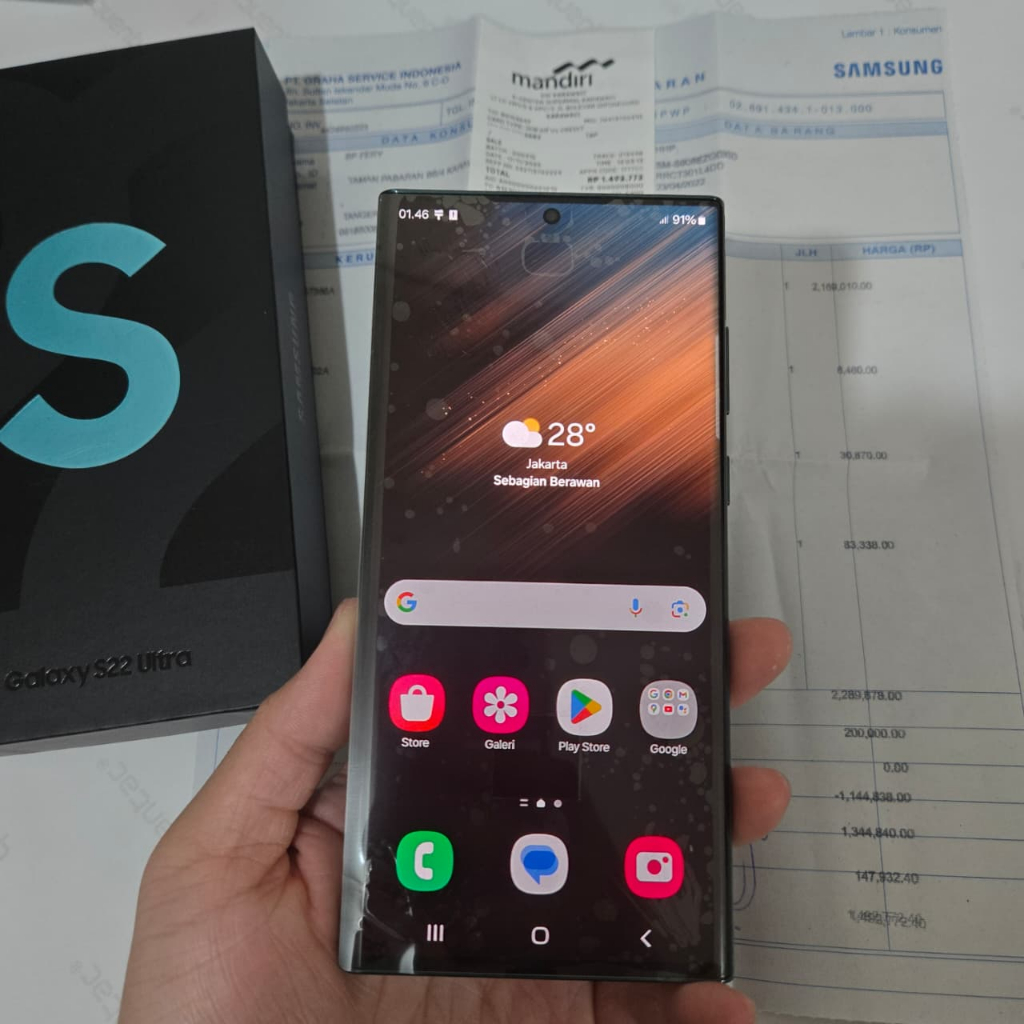 Samsung S22 ULTRA 5G 8/128GB Garansi Resmi SEIN Original Asli 128 GB MULUS LIKE NEW LCD BARU MASIH B