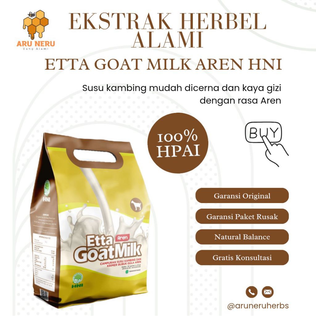 Etta Goat Milk EGM Aren – Susu Kambing Ettawa Rasa Gula Aren