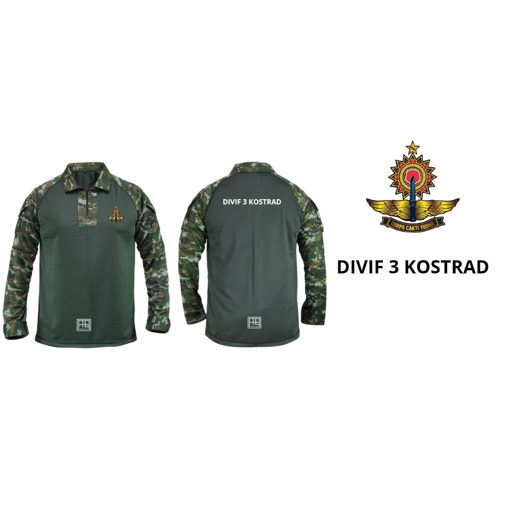 KAOS BDU DRYFIT PANJANG LORENG SAGE GREEN + SABLON DTF