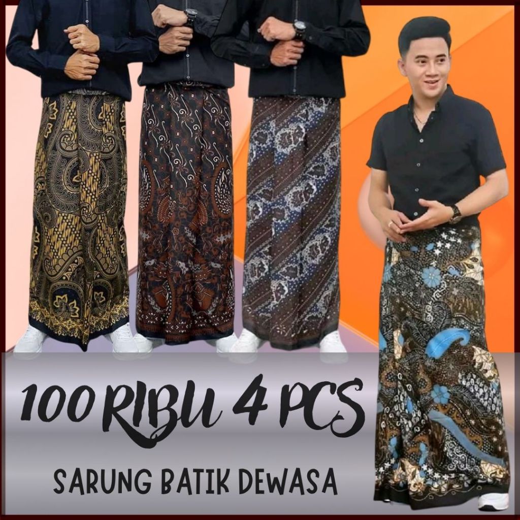 4PCS 100RIBU SARUNG PUSAT SARUNG GUS IGDAM GUS KAUSAR GUS BAHA SARUNG AZAHIR TERBARU SARUNG BATIK