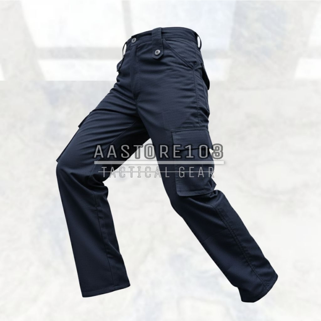 Celana Pdl Cargo Navy Celana Biru Gelap Pria Celana Cargo Bahan Ripstop