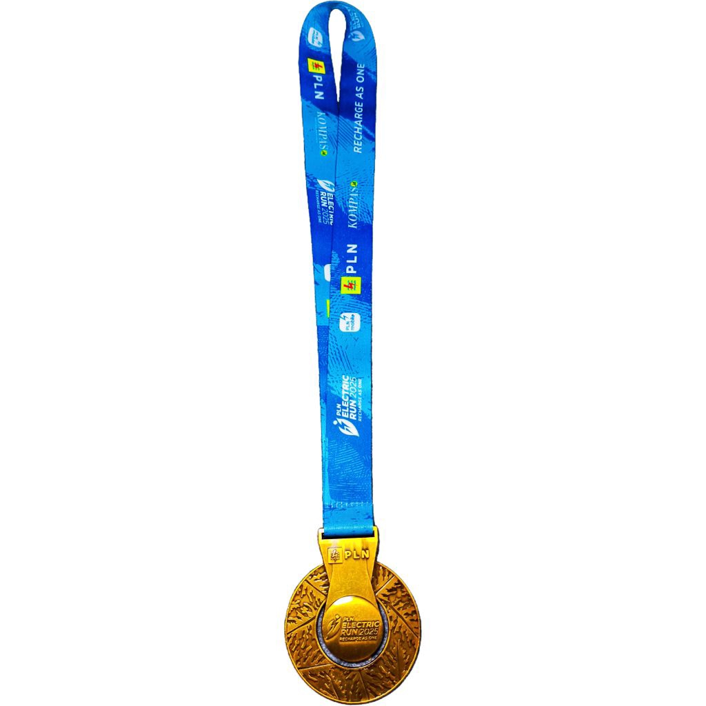 Medali Finisher HM Running Event Lari PLN Electric Run 2025 - Half Marathon