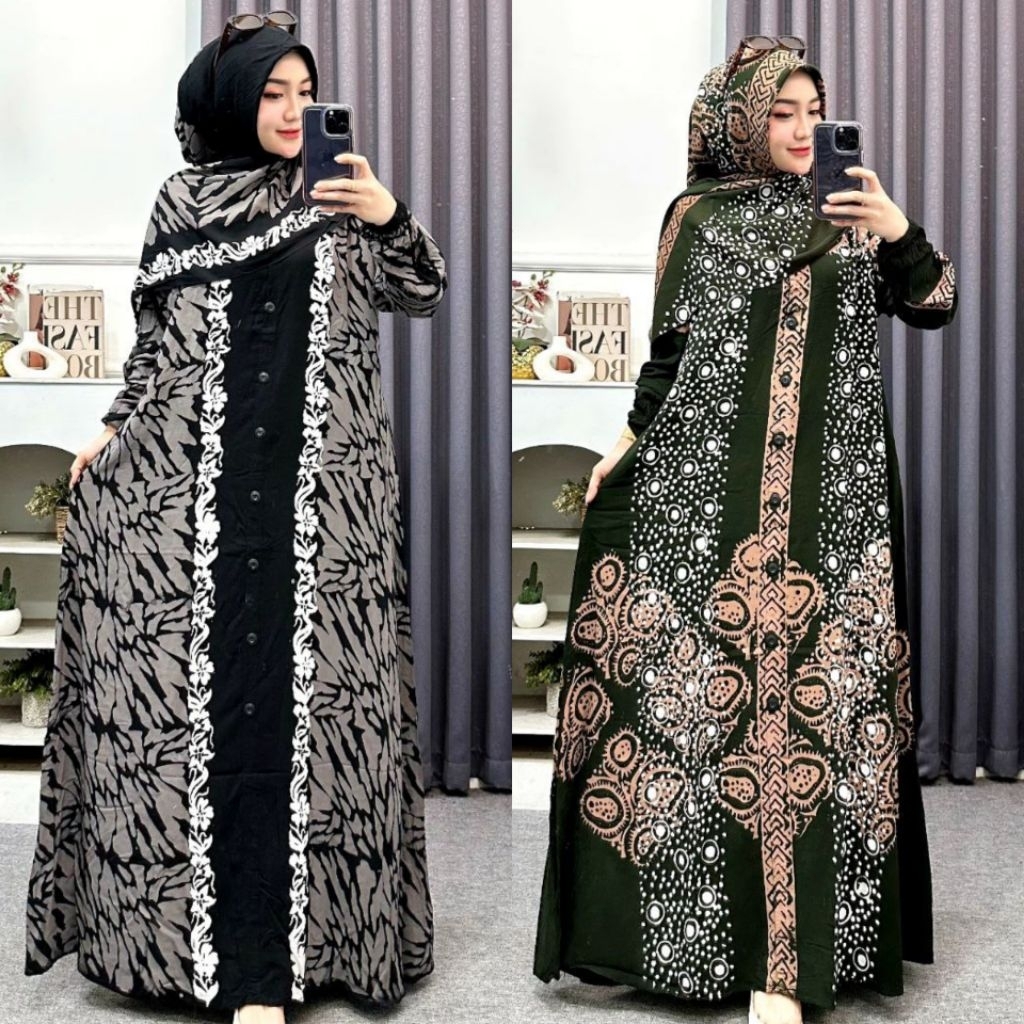 GAMIS SET HIJAB TERBARU /GAMIS SET HIJAB SYAR'I/GAMIS SET HIJAB MODEL TERBARU/GAMIS SET HIJAB IBU IB