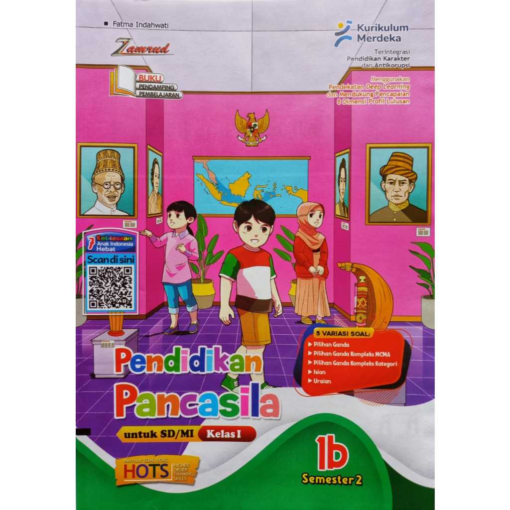 BUKU LKS PENDIDIKAN PANCASILA PPKN PP SD/MI KELAS 1 SEMESTER 2 ZAMRUD TERBARU
