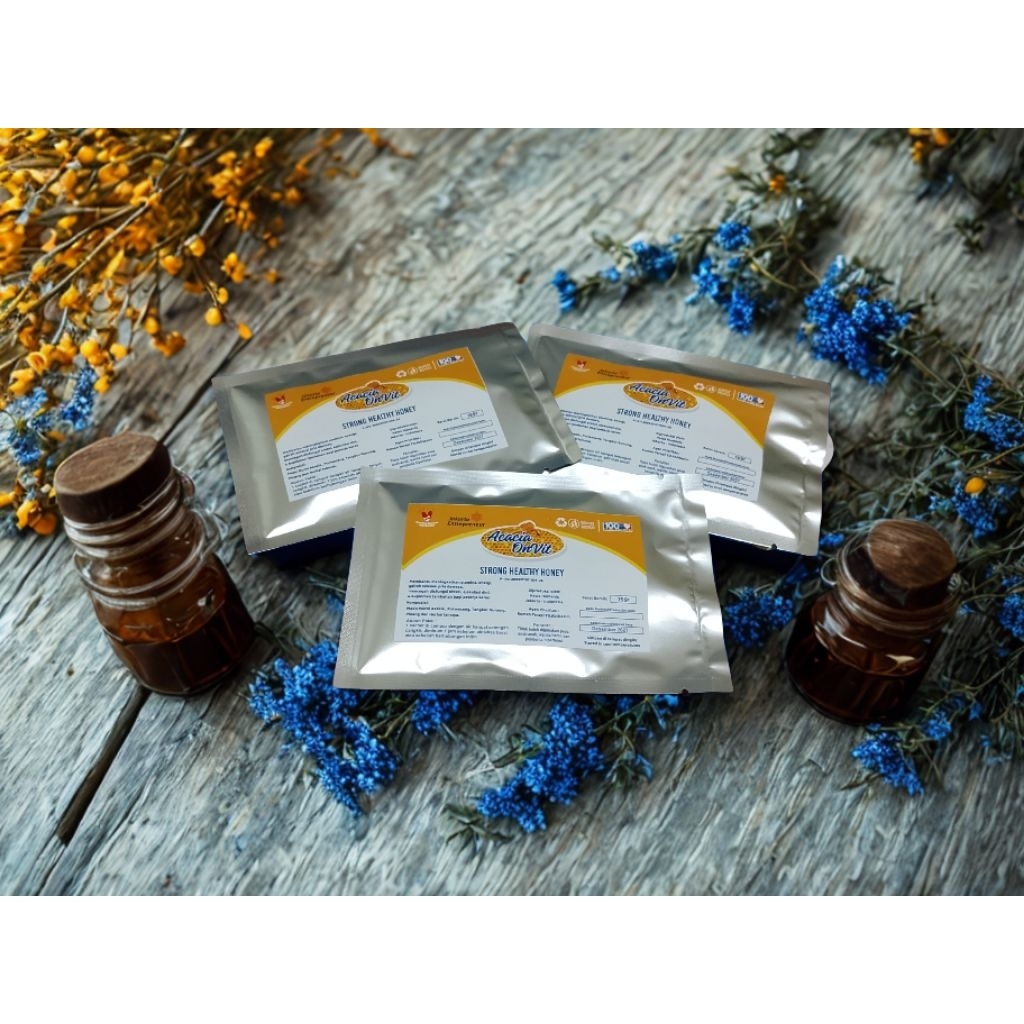 Madu Acacia OnVit sachet, strong healthy honey, 12 ml, beli 10 bonus 1 sachet