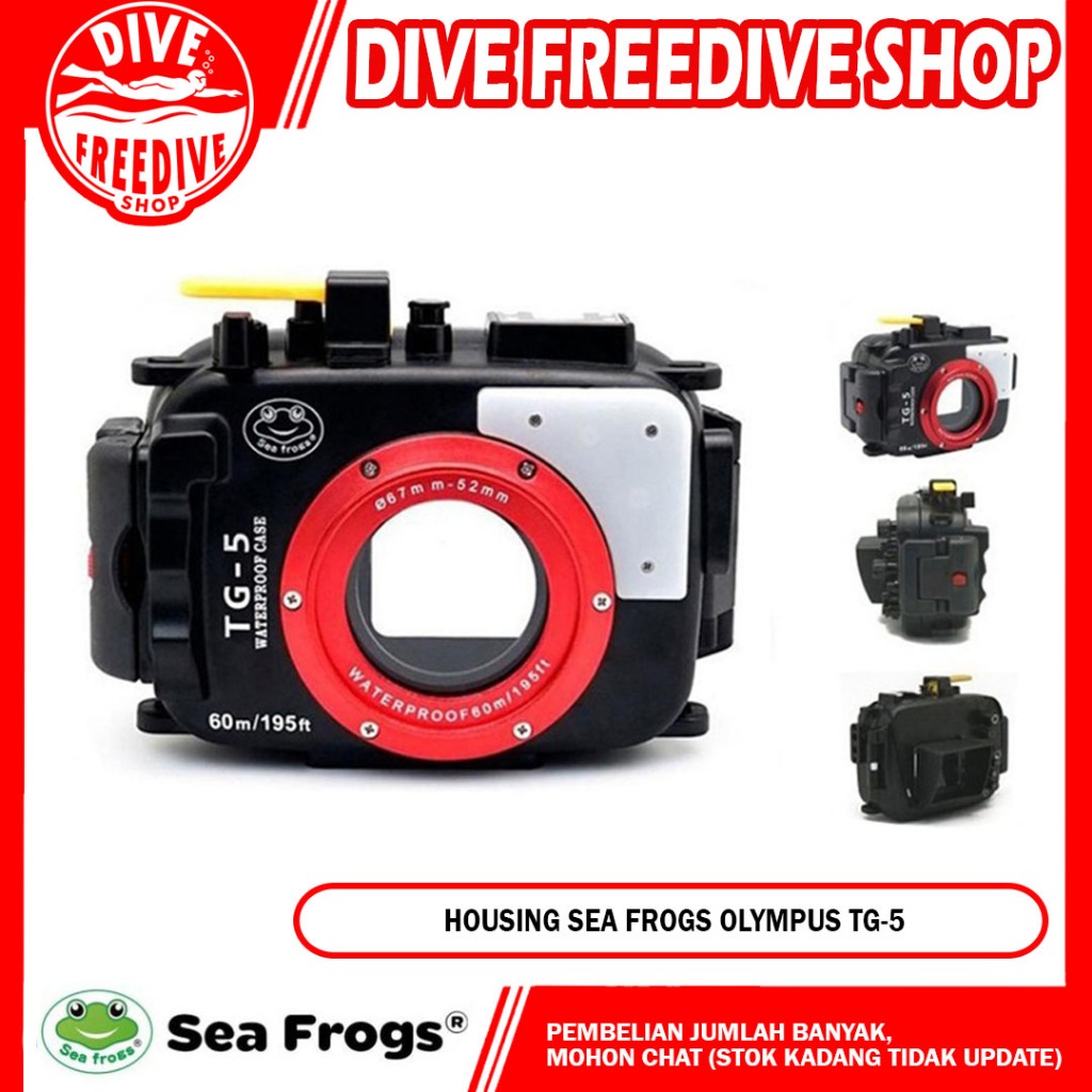 Underwater Housing Camera Seafrogs TG5 Olympus TG-5 Case Kamera Selam Sea Frogs Scuba Diving Dive
