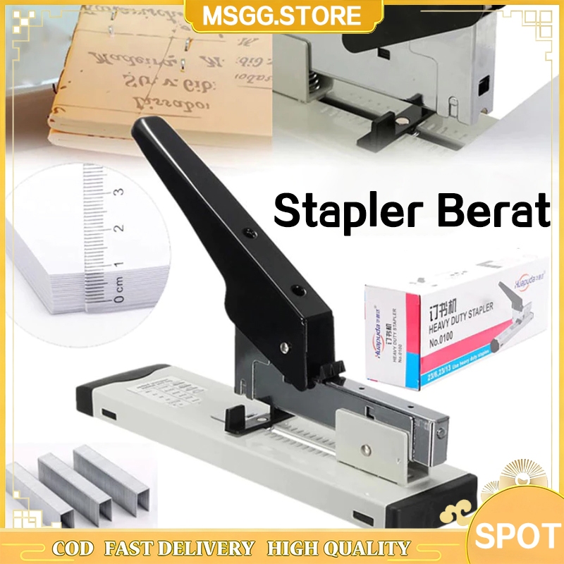 Stapler Heavy Duty Kapasitas 100 Lembar Stapler Logam Kuat untuk Kertas Tebal dan Jilid Besar