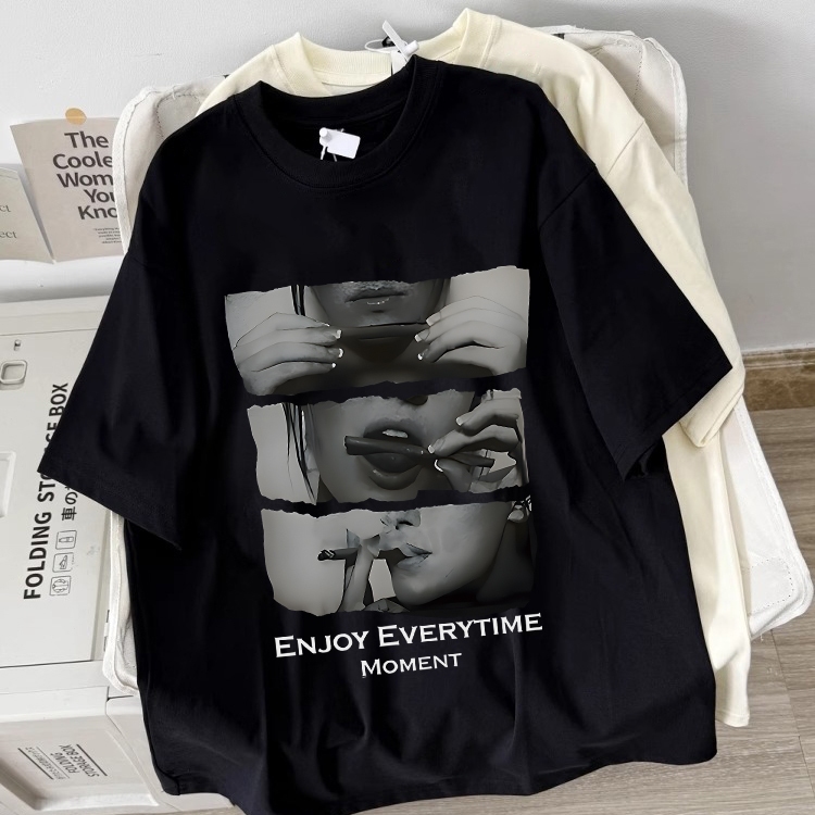 [Kualitas Tingg] TGNS T shirt Oversize Baju Kaos Wanita Distro Original 100% Tebal Gaya Amerika Retr