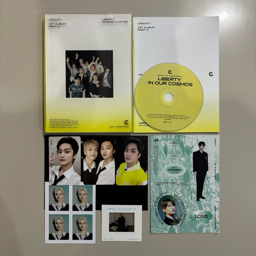 Fullset Unsealed Album Cravity Liberty In Our Cosmos Adrenaline ver.