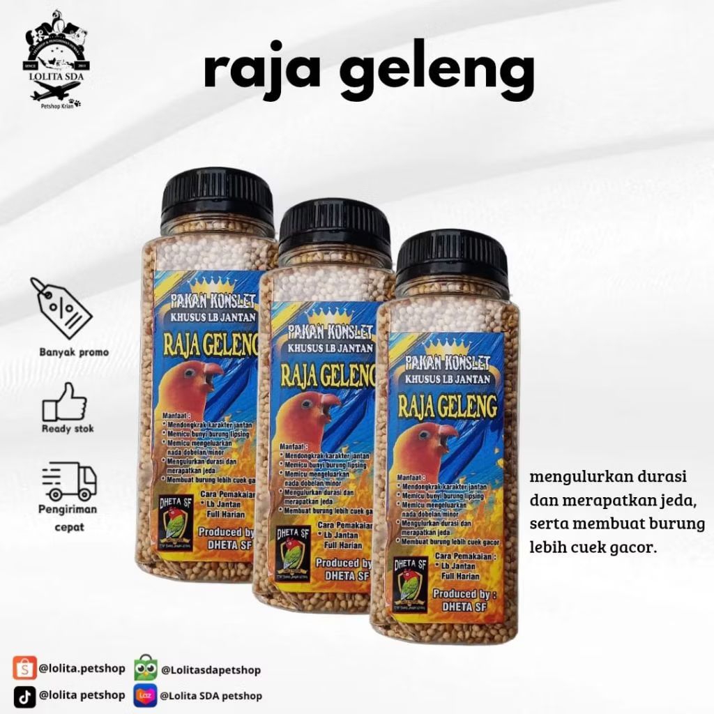 RAJA GELENG pakan konslet khusus lb jantan