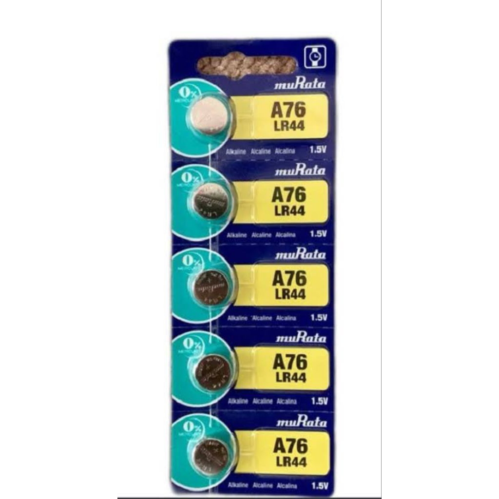 BATERAI JAM TANGAN MAINAN ANAK LASER SENAPAN MURATA A76 LR44 ORIGINAL