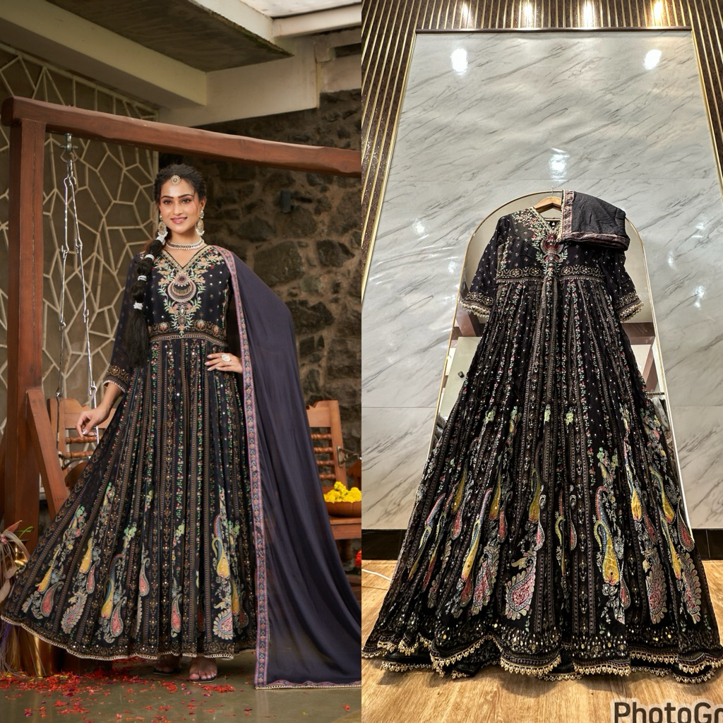 gamis set ori hindi skati by cahayabutiq