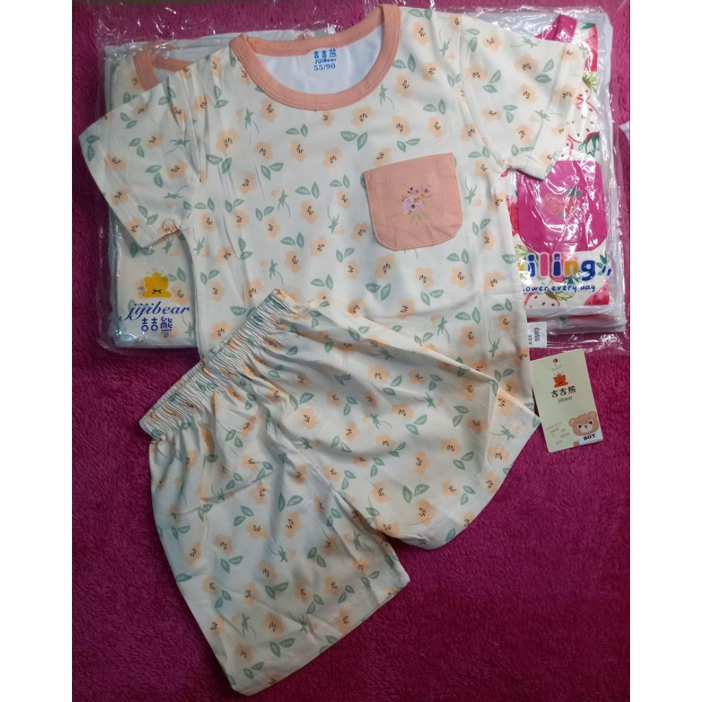 jijiber setelan atasan pendek celana pendek