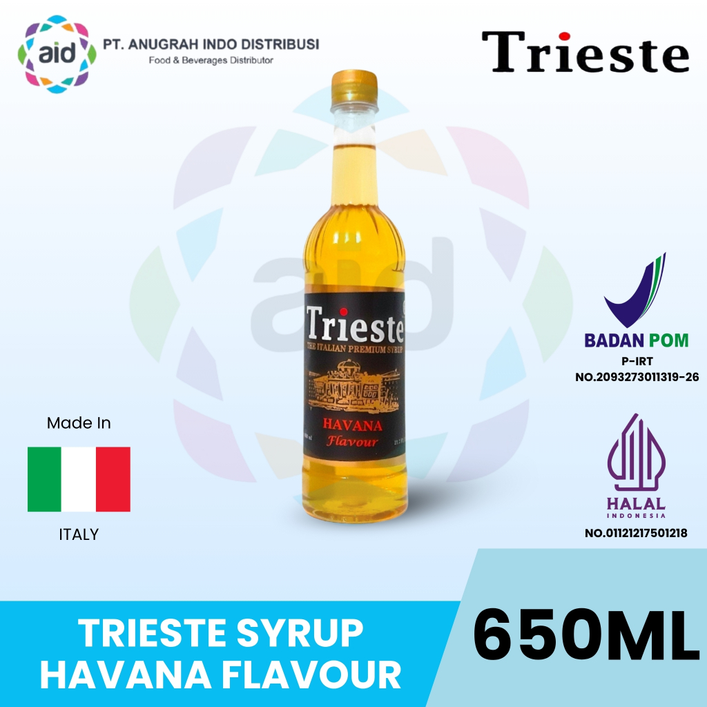 Sirup Trieste Italian Premium Syrup Havana (Previously Jamaica Rum) - 650ml - Syrup dengan karakter 