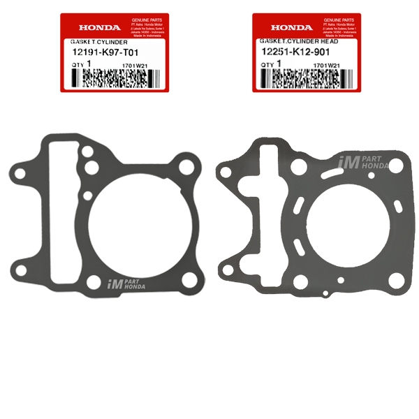 ORI  12191-K97-T01 12251-K12-901 Paking Perpak Blok & Kop Gasket Cylinder Head Vario 125 Old Vario
