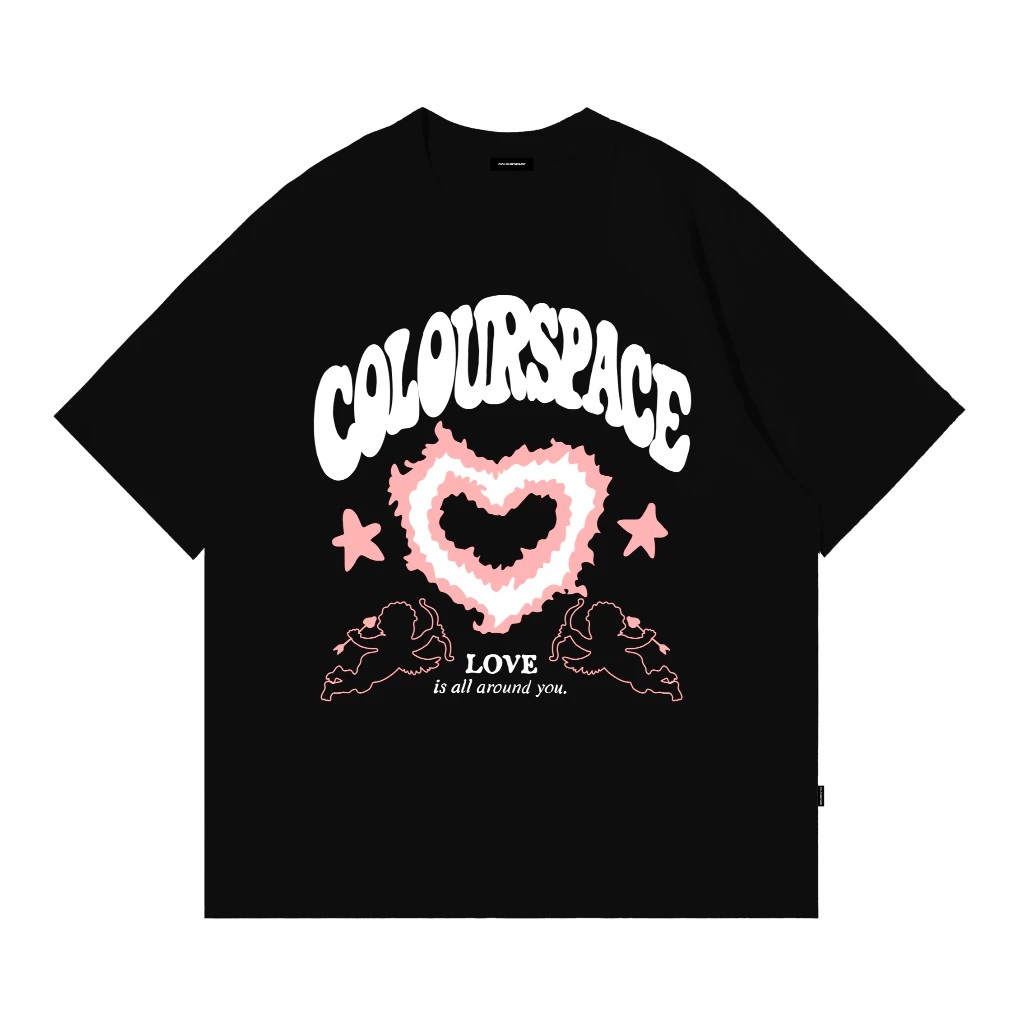 T Shirt Heavyweight - Colourspace - Lovish Black kaos SKENA starboy kaos vintage premium kaos aesthe