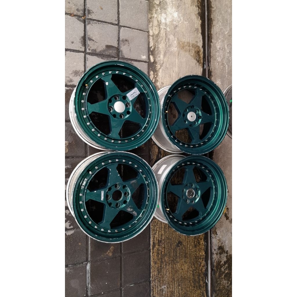 Velg bekas mobil racing work ring 17 lebar 7.5/8.5 baut 8x100/114.3 velg only
