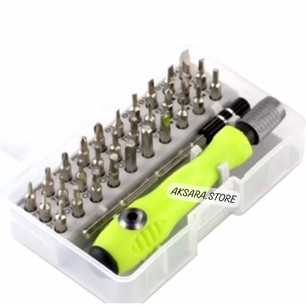 OBENG SET 32 IN 1 BAHAN BAJA KOKOH - SCREWDRIVER PRESISION HP TOOLS SERVIS