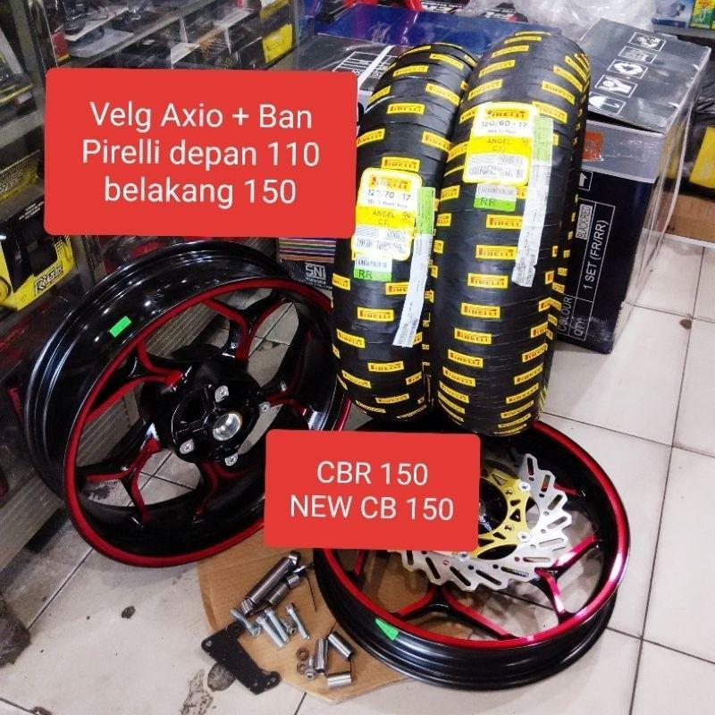 Velg Axio & Ban Pirelli Cbr 150 facelift K45G K45N K45R New Cb 150R led Cbr150 lokal k45 CBU