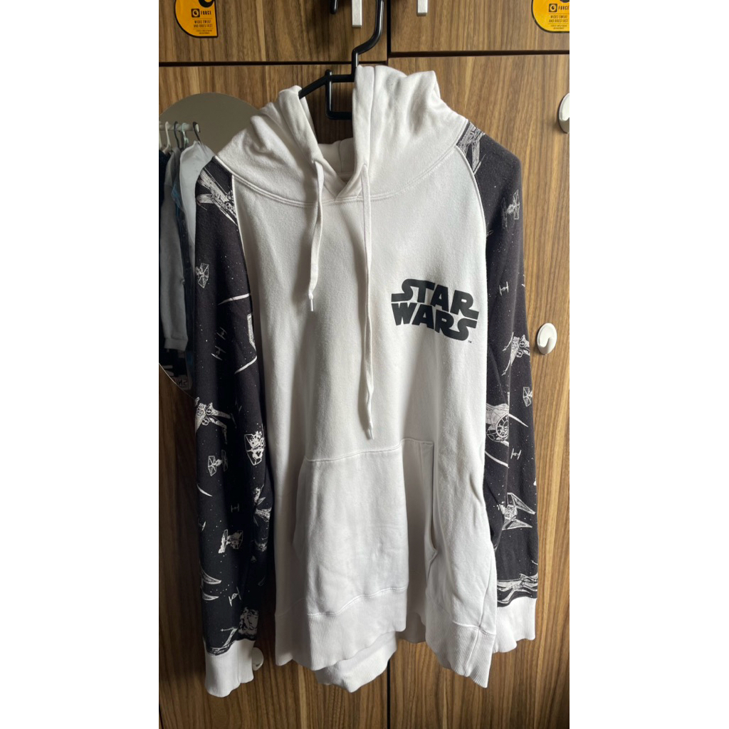 hoodie uni star wars putih original
