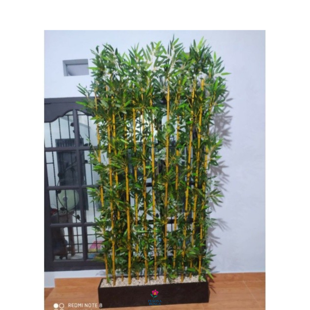 Bambu Partisi 2 Meter - Bambu Partisi Artificial - Bambu Partisi Penyekat Ruangan - Bambu Partisi Pl