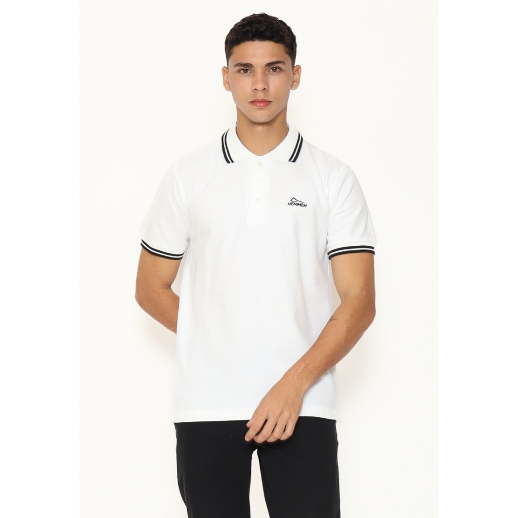 HEMMEH Polo Shirt Putih Polos