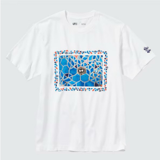 Tshirt Uniqlo x Studio Ghibli (Soot Sprite) UT Lengan Pendek - Putih