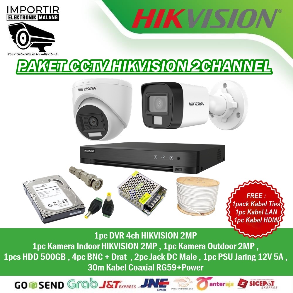 Paket CCTV 2ch HIKVISION