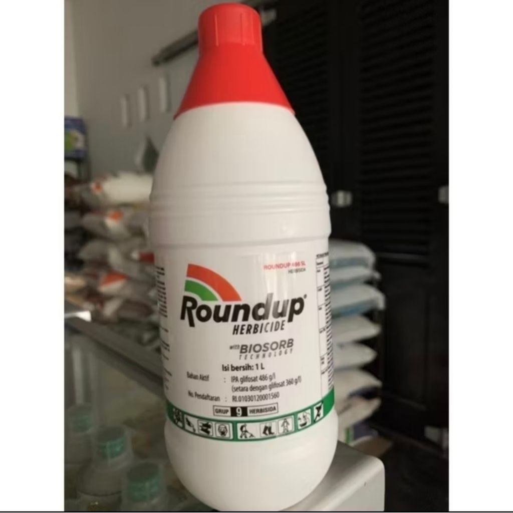 ROUNDUP 486 SL 1 LITER / roundup / roundup 1 liter /Pembasmi Rumput Original/ Racun Rumput/ Pembasmi