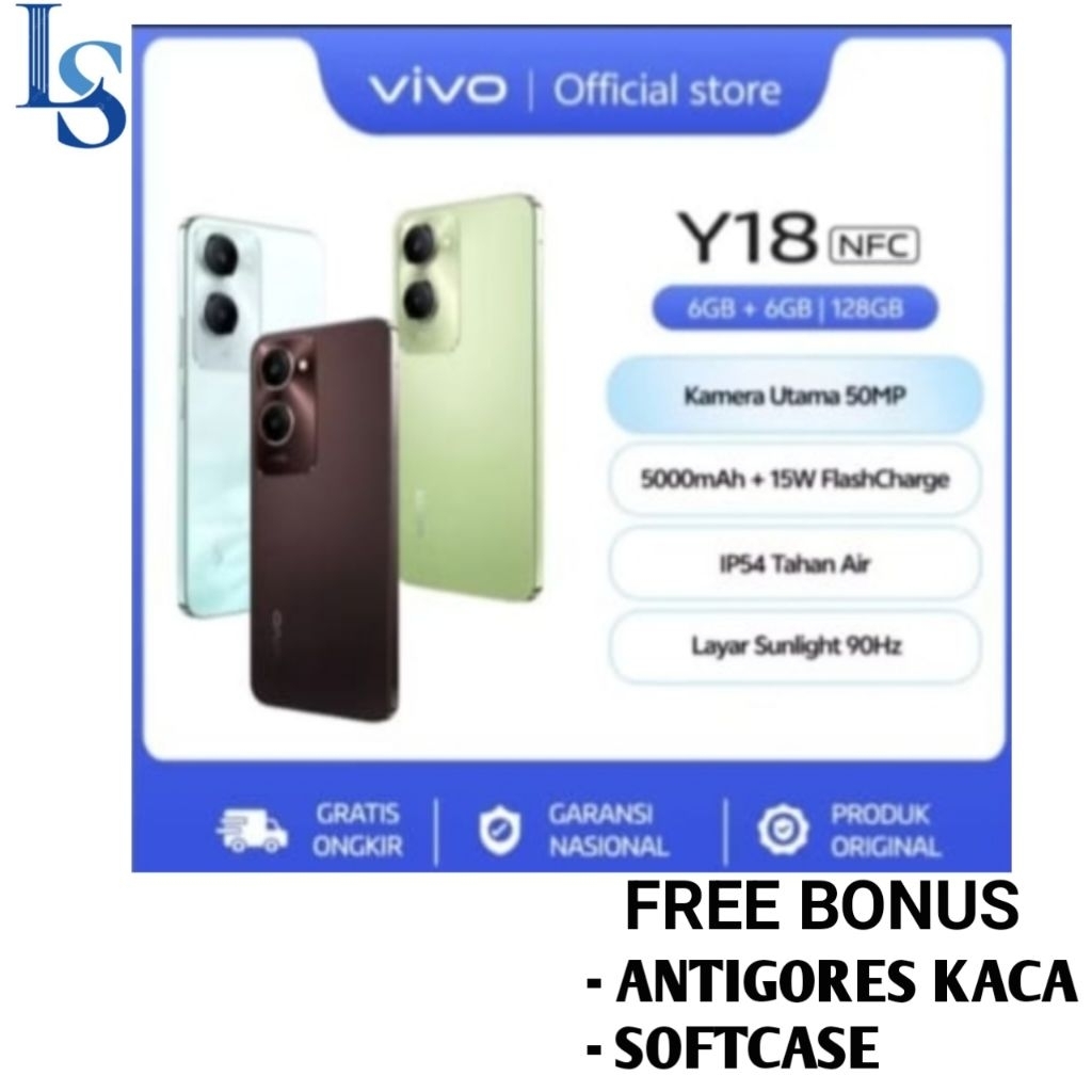 HP VIVO Y18 RAM 6 GB ROM 128 GB + NFC - Vivo Y18 6/128 | 4/128 GB - Garansi Resmi