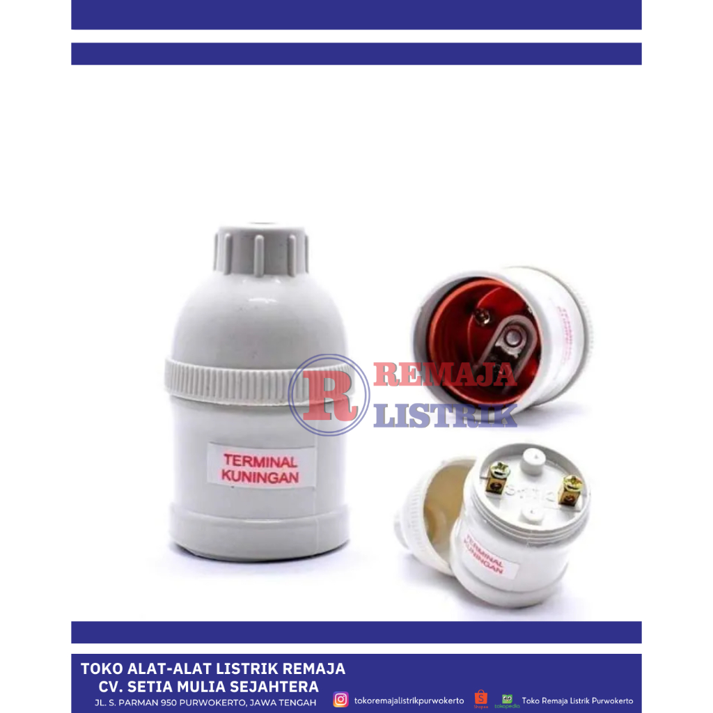 FITING GANTUNG PUTIH E27 MIKOTEK