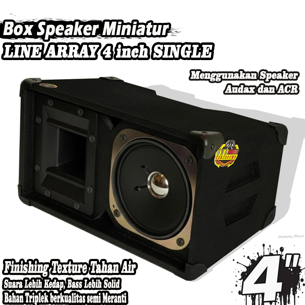 Box Speaker Miniatur Line Array 4 inch Texture